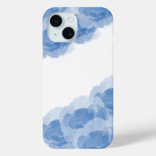 Funda Para iPhone 15 Rosa acuático azul de lujo Abstract Art