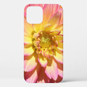 Funda Para iPhone 12 Rosa amarillo caliente Dahlia Flor