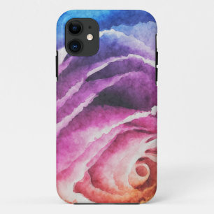 Funda Para iPhone 11 Rosa arcoiris acuarela