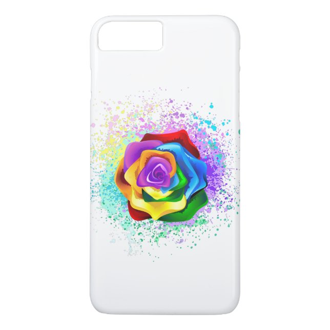 Funda De Case-Mate Para iPhone Rosa arcoiris colorido (Reverso)