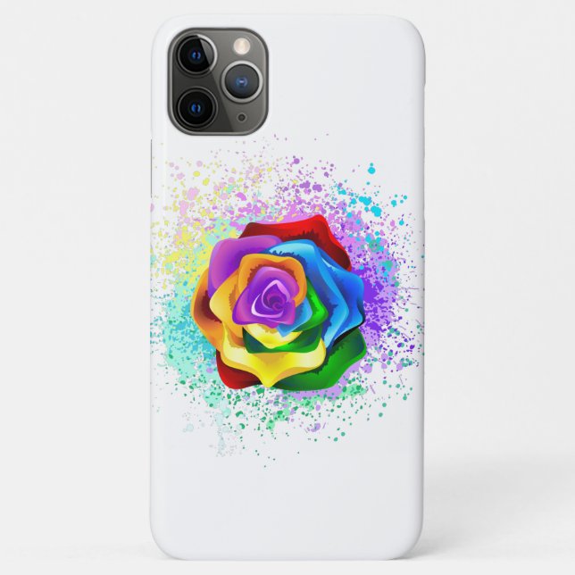 Funda De Case-Mate Para iPhone Rosa arcoiris colorido (Reverso)