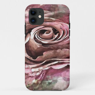 Funda Para iPhone 11 Rosa artístico de la niebla de coral y desierto qu