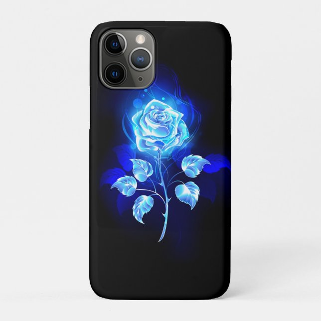 Funda De Case-Mate Para iPhone Rosa azul en llamas (Reverso)