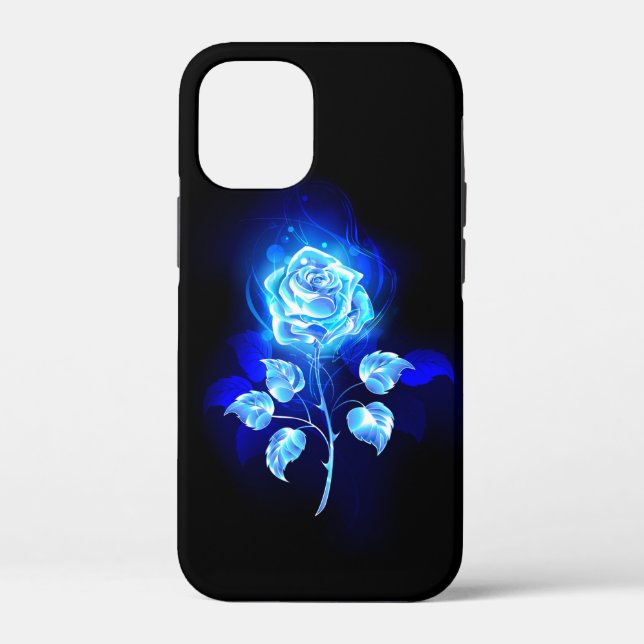 Funda De Case-Mate Para iPhone Rosa azul en llamas (Reverso )