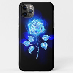 Funda Para iPhone 11 Pro Max Rosa azul en llamas