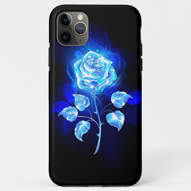 Funda De Case-Mate Para iPhone Rosa azul en llamas (Reverso)