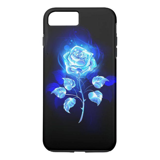 Funda De Case-Mate Para iPhone Rosa azul en llamas (Reverso)