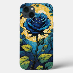 Funda Para iPhone 13 Rosa azul Vines 3
