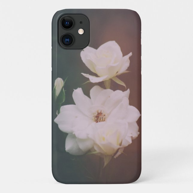 Funda De Case-Mate Para iPhone Rosa blanca antigua (Reverso)