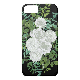 Funda Para iPhone 8/7 Rosa blanco negro Boda elegante moderno
