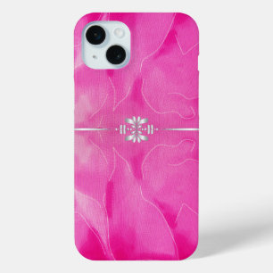 Funda Para iPhone 15 Mini Rosa caliente y plateado