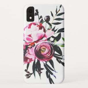 Funda Para iPhone XR Rosa cambiante hermoso de la acuarela del vintage