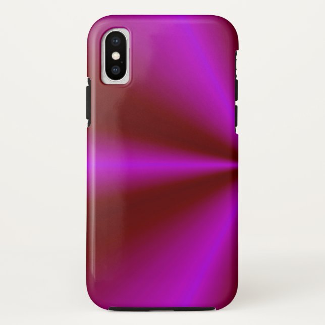 Funda De Case-Mate Para iPhone rosa carmesí púrpura arcoíris (Reverso)