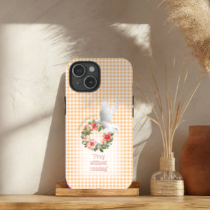 Funda Para iPhone 15 Rosa Corona de Melocotón Adorable Biblia Paloma Bl