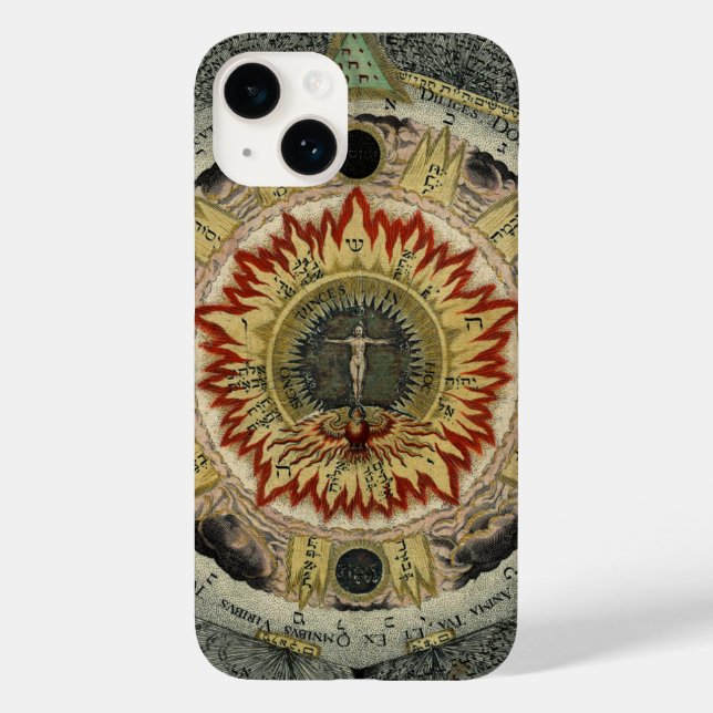 Funda De Case-Mate Para iPhone Rosa cósmico Tetragrammaton Mandala (Reverso )