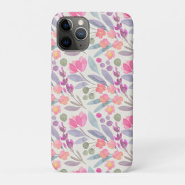 Funda Para iPhone 11 Pro Rosa de acuarela caprichosa