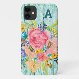 Funda Para iPhone 11 Rosa de acuarela pulverización floral con inicio