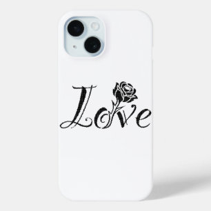 Funda Para iPhone 15 Rosa de amor