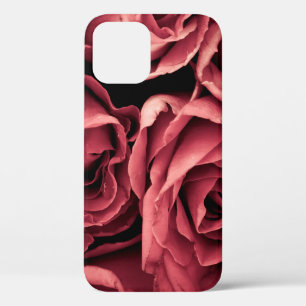 Funda Para iPhone 12 Rosa de cosecha romántica