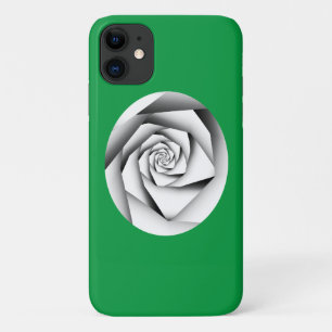 Funda Para iPhone 11 Rosa de estilo geométrico de color plateado en Kel