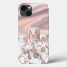 Rosa de lujo Gold Marble Shimmer Relieve metalizad