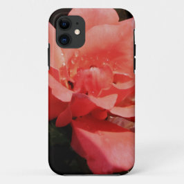 Funda Para iPhone 11 rosa de melocotón y gotas de lavado