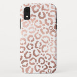 Funda Para iPhone XR Rosa de moda Leopardo de oro Impresión de animales<br><div class="desc">Este elegante diseño de moda es perfecto para la moderna moda. Tiene una impresión falsa de un animal de safari de leopardo y chita de rosa dorado sobre un simple fondo blanco. ¡Es bonito, linda y de moda! ***NOTA DE DISEÑO IMPORTANTE: Para cualquier solicitud de diseño personalizado, como solicitudes de...</div>
