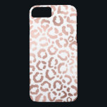 Funda Para iPhone 8/7 Rosa de moda Leopardo de oro Impresión de animales<br><div class="desc">Este elegante diseño de moda es perfecto para la moderna moda. Tiene una impresión falsa de un animal de safari de leopardo y chita de rosa dorado sobre un simple fondo blanco. ¡Es bonito, linda y de moda! ***NOTA DE DISEÑO IMPORTANTE: Para cualquier solicitud de diseño personalizado, como solicitudes de...</div>