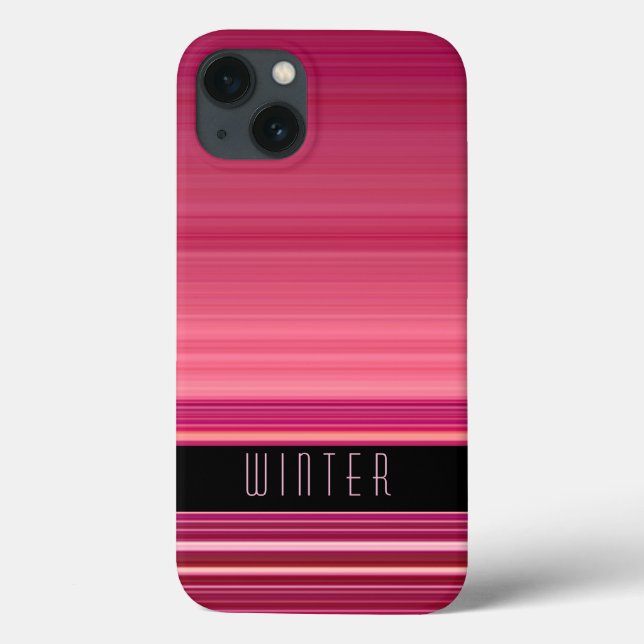 Funda De Case-Mate Para iPhone Rosa de nombre personalizado oro (Reverso)