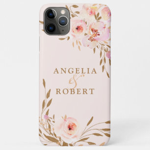 Funda Para iPhone 11 Pro Max Rosa de oro de color de agua rosa rosa Rubor
