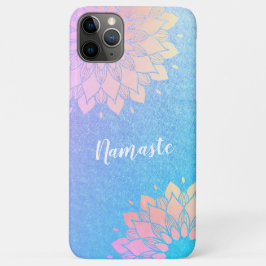 Funda Para iPhone 11 Pro Max Rosa de Relieve metalizado dorado Mandala