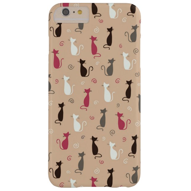 Funda De Case-Mate Para iPhone rosa del modelo de los gatos (Reverso)