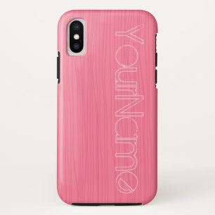 Funda Para iPhone XS Rosa en líneas rosadas