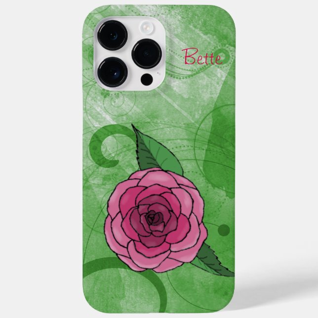 Funda De Case-Mate Para iPhone Rosa En Verde (Reverso)