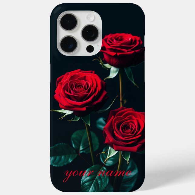 Funda De Case-Mate Para iPhone Rosa floral oscuro (Reverso )