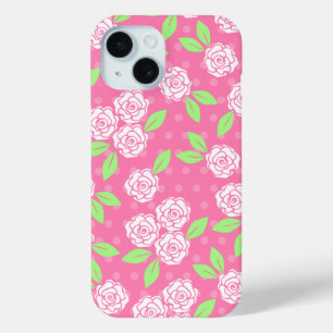 Funda Para iPhone 15 Rosa Floral Shabby Chic