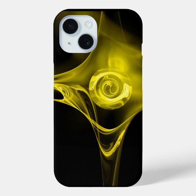 Funda De Case-Mate Para iPhone Rosa FRACTAL AMARILLO CLARO (Reverso )