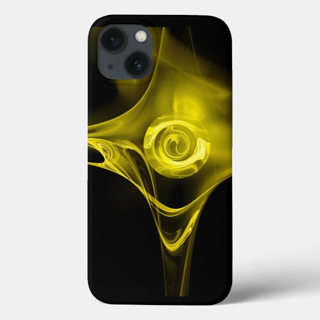 Funda De Case-Mate Para iPhone Rosa FRACTAL AMARILLO CLARO (Reverso)