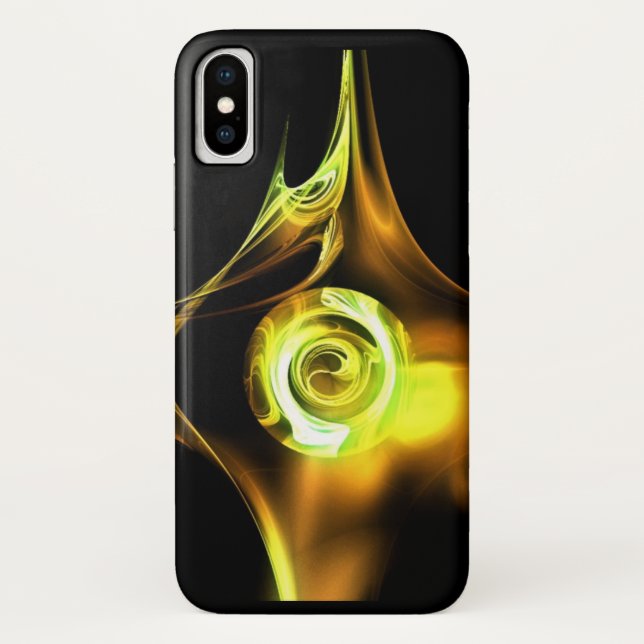 Funda De Case-Mate Para iPhone Rosa FRACTAL BLANCO AMARILLO (Reverso)