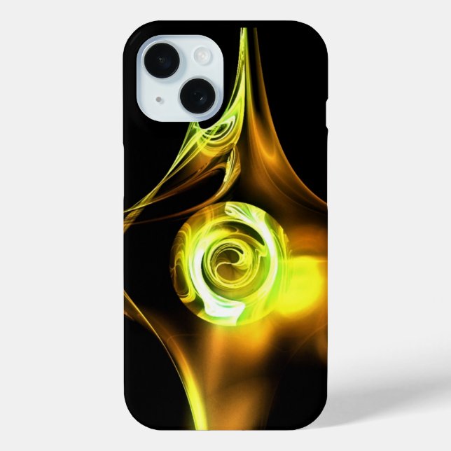 Funda De Case-Mate Para iPhone Rosa FRACTAL BLANCO AMARILLO (Reverso )