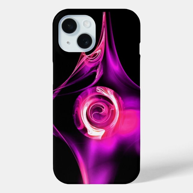Funda De Case-Mate Para iPhone Rosa FRACTAL BLANCO PURPLE (Reverso )