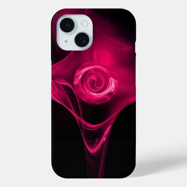 Funda De Case-Mate Para iPhone Rosa FRACTAL PINK FUCHSIA (Reverso )