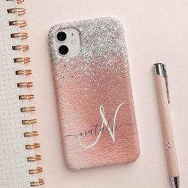 Funda Para iPhone 14 Plus De Case-Mate Rosa Gold Bonito Girly Silver Purpurina Sparkly