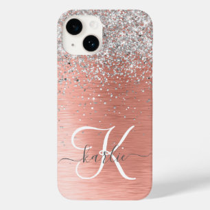 Funda Para iPhone 14 De Case-Mate Rosa Gold Bonito Girly Silver Purpurina Sparkly