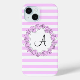 title_seo2 Rosa Lilac Monograma raya para iPhone estuche vert
