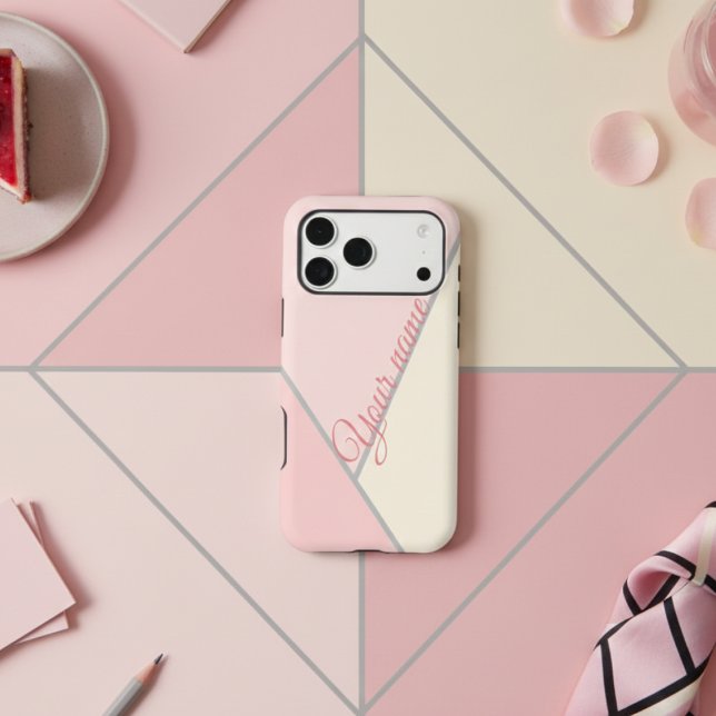 Funda De Case-Mate Para iPhone Rosa monocromo elegante (Subido por el creador)