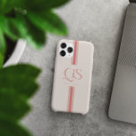 Funda Para iPhone 15 Pro Max Rosa | Monograma de bandas de moda<br><div class="desc">Elevar tu estilo diario con el Rosa | Moda Stripes Monograma estuche de teléfono, donde la elegancia se une a la expresión personal. Este funda muestra un magnífico monograma con audaces y clásicas iniciales del serif, que se muestran de forma destacada en el centro, con su nombre escrito elegantemente a...</div>