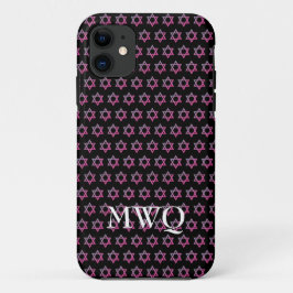 Funda Para iPhone 11 Rosa morado de bonito | Monograma | ESTRELLA DE DA