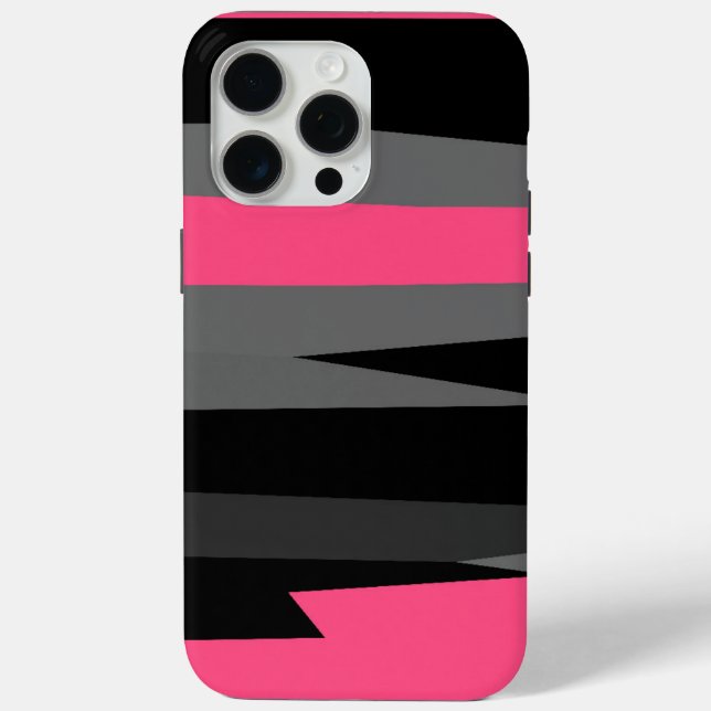 Funda De Case-Mate Para iPhone Rosa Negro y Gris (Reverso )