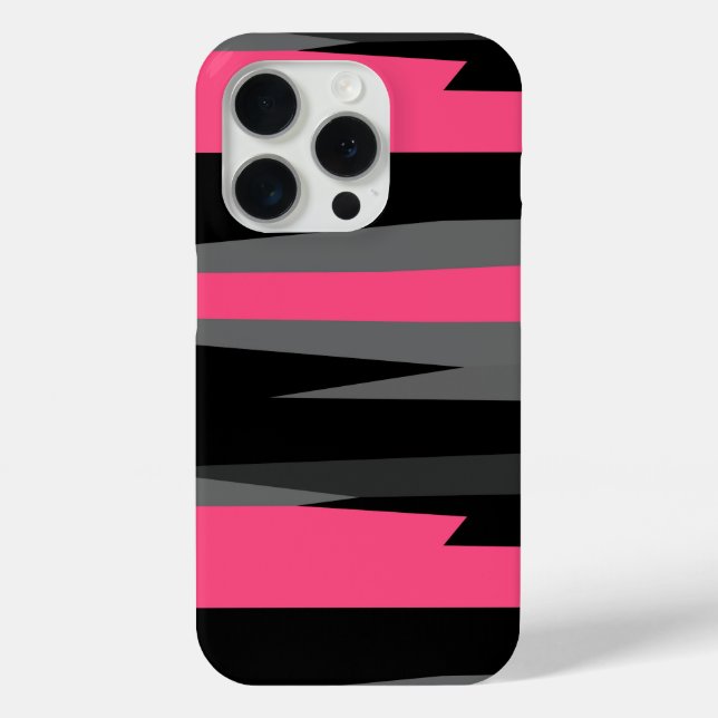 Funda De Case-Mate Para iPhone Rosa Negro y Gris (Reverso )